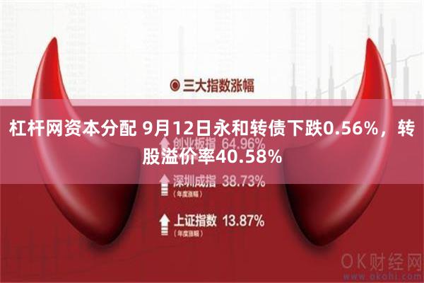 杠杆网资本分配 9月12日永和转债下跌0.56%，转股溢价率40.58%