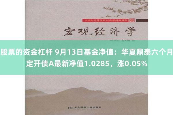 股票的资金杠杆 9月13日基金净值：华夏鼎泰六个月定开债A最新净值1.0285，涨0.05%