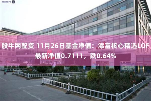 股牛网配资 11月26日基金净值：添富核心精选LOF最新净值0.7111，跌0.64%