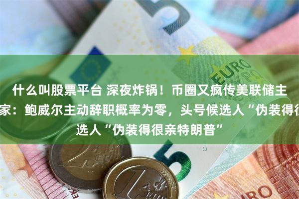 什么叫股票平台 深夜炸锅！币圈又疯传美联储主席下台，专家：鲍威尔主动辞职概率为零，头号候选人“伪装得很亲特朗普”