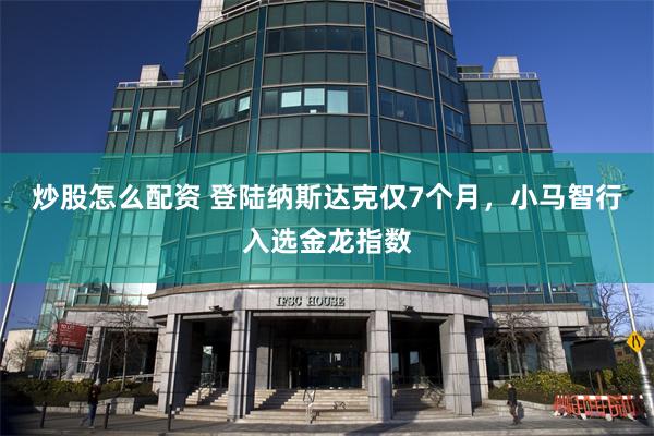 炒股怎么配资 登陆纳斯达克仅7个月，小马智行入选金龙指数