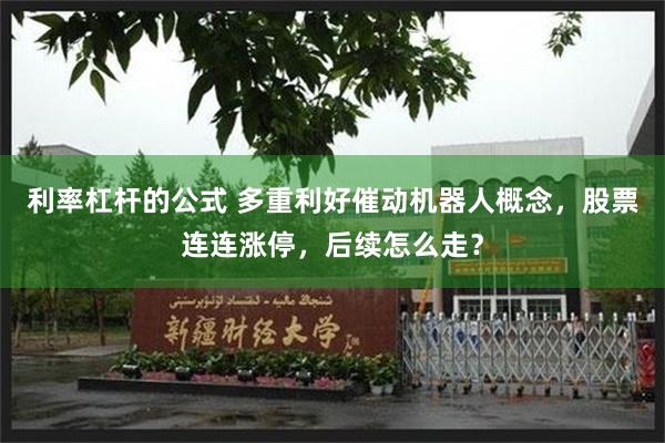利率杠杆的公式 多重利好催动机器人概念，股票连连涨停，后续怎么走？