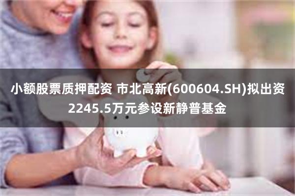 小额股票质押配资 市北高新(600604.SH)拟出资2245.5万元参设新静普基金