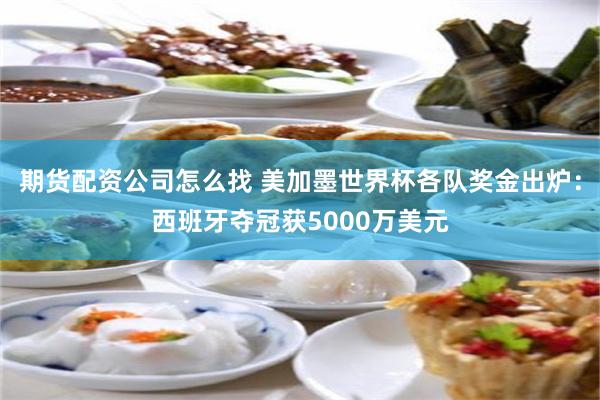 期货配资公司怎么找 美加墨世界杯各队奖金出炉：西班牙夺冠获5000万美元